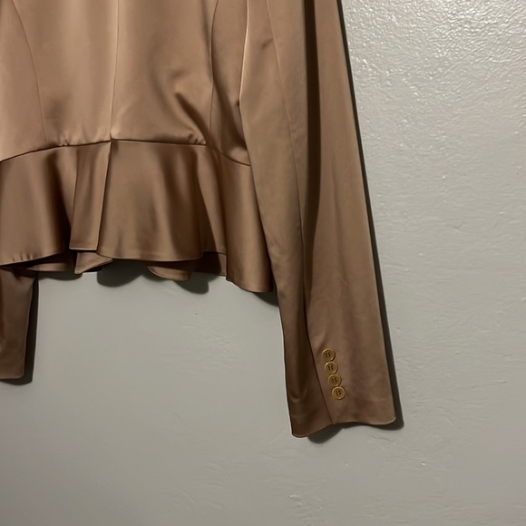 BCBGMAXARIA Satin Peplum Blazer - Picture 7 of 12